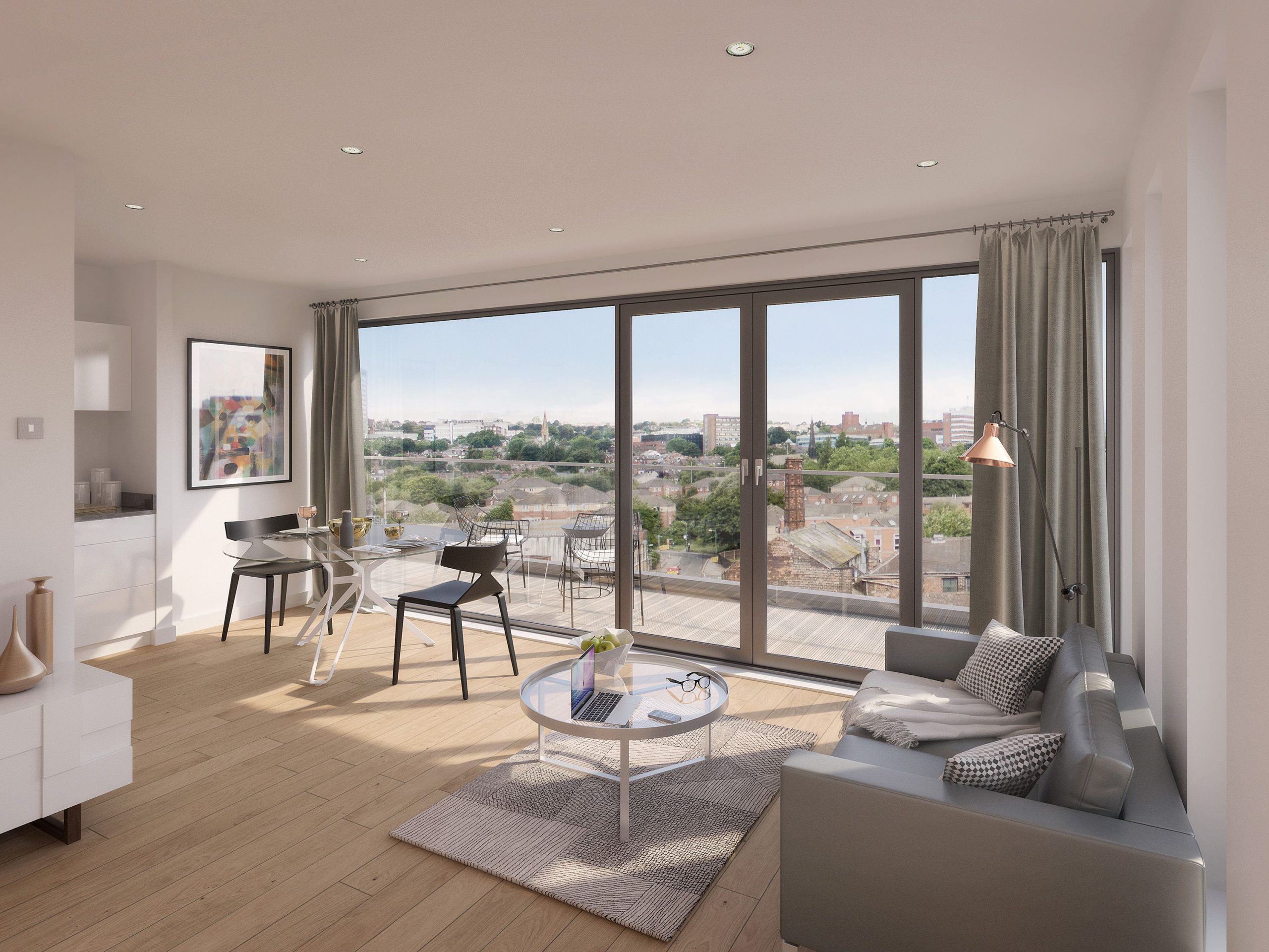 The lounge of a buy-to-let residential property