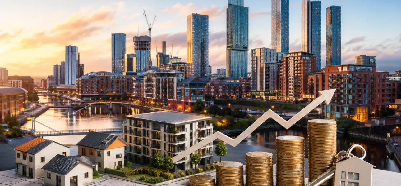 Manchester city centre skyline — buy to let investment property